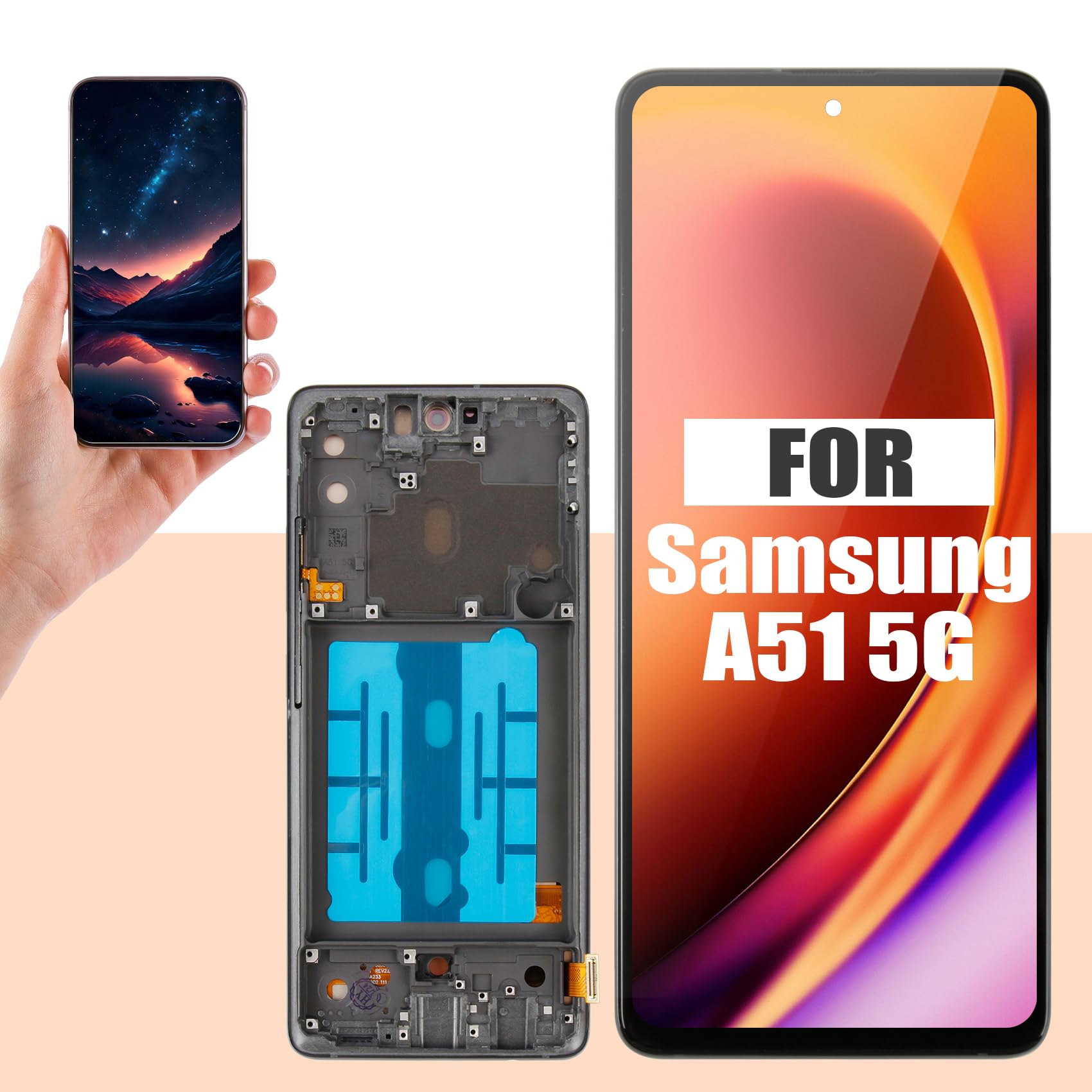 Amazon.com: OLED Screen For Samsung Galaxy A51 5G Screen